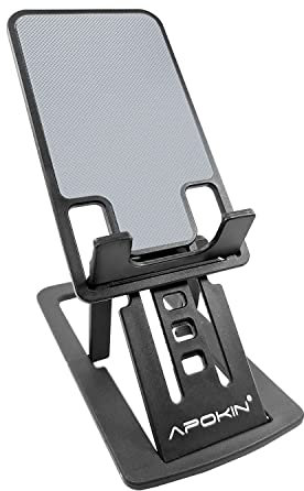 APOKIN Soporte Tablet, Soporte Movil, Soporte iPad Plegable para iPad2021,iPad Pro11/10.2/10.5/12.9,iPad Air 2/3/4,iPad Mini 2/3/4,Samsung Tab Huawei,Xiaomi,Lenovo,iPhone13/13Pro Max/12/11/Xs,Redmi