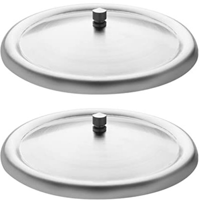 2Stücke Küchenstange Tasse Deckel Edelstahl Tasse Abdeckungen Staubdichte Becher Deckel Tassendeckel Glasabdeckung für Tassen Becher Trinkgläser Weinglas Bierkrug Schüssel 9. 3cm