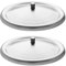 2Stücke Küchenstange Tasse Deckel Edelstahl Tasse Abdeckungen Staubdichte Becher Deckel Tassendeckel Glasabdeckung für Tassen Becher Trinkgläser Weinglas Bierkrug Schüssel 9. 3cm