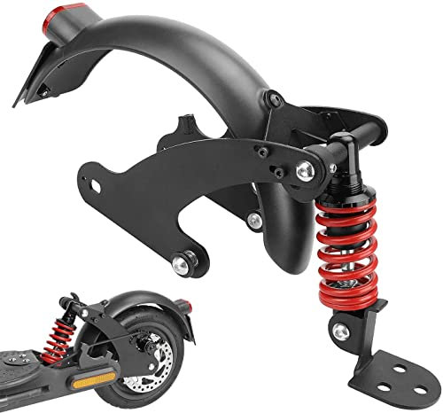 ulip Elektroroller Hinterradaufhängung Kit Stoßdämpfer Kotflügel Rücklicht Zubehör für Xiaomi Pro Pro2 Scooter Rot
