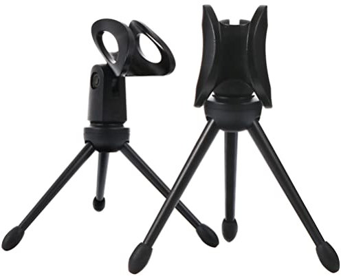 Vaguelly Stabiles Mikrofonstativ Mit Halterung 2-teiliger Mikrofonhalter Aus Kunststoff Für Pc Desktop-organizer Für Podcasting