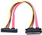 chenyang Cable de extensión SATA, SATA III 3.0 22 pines SATA macho a hembra en ángulo de 90 grados hacia abajo, cable de extensión de alimentación de datos 30 cm