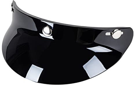 ERYUE visière, 3 Boutons-Pression visière Bouclier lentille visière Rabattable Pare-Vent pour Casque de Moto à Visage Ouvert