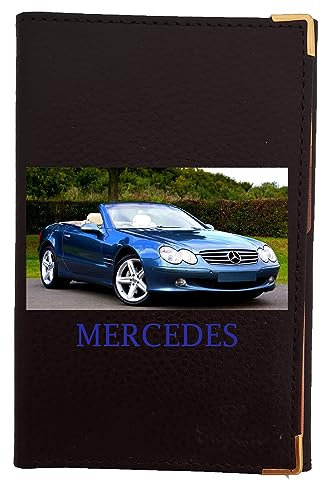 Syl'la Personnalisez Votre Porte Carte Grise et Papier Voiture en Cuir pour Femme ou Homme avec Votre Photo ou Logo et Texte (Marron)