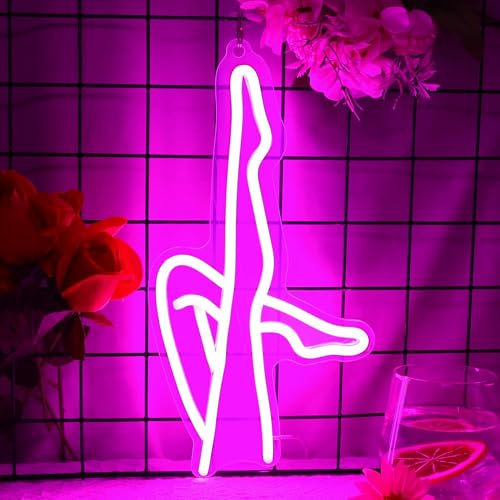 Anywin Sexy Leg LED Neon Lights for Wall Decor, Sexy Wall Night Lights Dimmable USB PoweredPink Neon Signs, Decor for Bedroom Bar Cafe Christmas Birthday Day Party Gift for Friends Adults