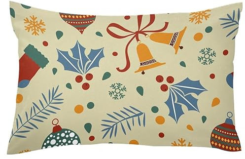 Weihnachtskugeln, Beeren, Geschenke, weicher Samt-Kissenbezug, Kissenbezug, Standardgröße, 50,8 x 66 cm (Einsätze nicht im Lieferumfang enthalten)