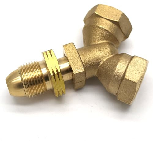 Large Brass Y Male to Female POL Tee Connector for Propane Gas