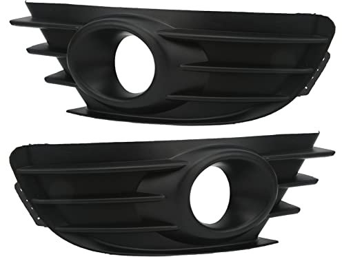 1 Paire de Garniture Noire de Couverture de Calandre de Phare Antibrouillard de Pare-chocs Avant pour Citroën C4 2004 – 2008