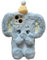 FAOONNMY Plüsch Hülle für iPhone 13 Case, Niedlich Cartoon Blauer Elefant Handyhülle für Mädchen Frauen, Winter Warme Flauschige Pelzige Schutzhülle Stoßfest Cover Kompatibel mit iPhone 13