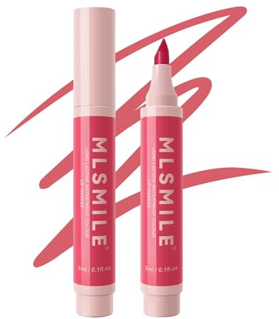 Jutqut Lip Stain Marker Pen, Matte Lip Stain Liquid Lip Liner Pencil Hydrating Longlasting Waterproof, Lipstick Pen Lip Pencil Lip Gloss Natural Nude Pink Red Brown Makeup #01