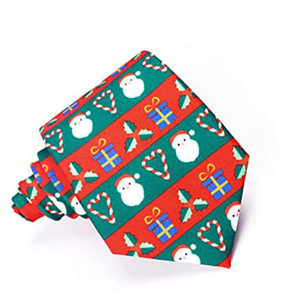 COLLBATH Bunte Krawatte Weihnachtskrawatte Krawatte Satz Mit Weihnachtsmotiv Party-krawatte Polyester
