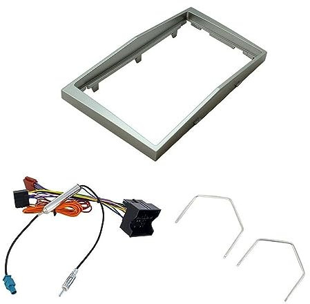 Motorguard Car Radio Stereo Double Din Facia Fascia Panel Full Fitting Kit Silver For Vauxhall Astra H Corsa D Zafira B