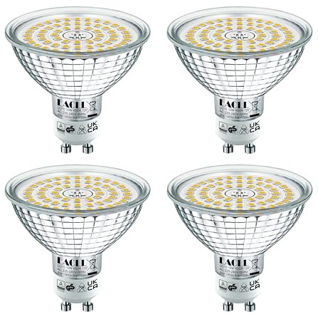 EACLL GU10 LED 4000K 10W Ersetzt 120W Halogen Leuchtmittel, 4er-Pack. Neutralweiss 1150 Lumen Durchmesser 63mm Birnen, Flimmerfrei Strahler, Abstrahlwinkel 120° Spot, 230V Nicht Dimmbar Reflektorlampe