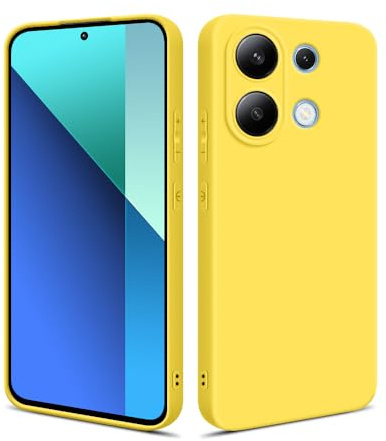 HSP Cover per Xiaomi Redmi Note 13 4G, Custodia Silicone, Slim Case, Gialla