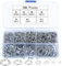 500 Pcs Spring Lock Washers, Rectangular Spring Spiral Split Lock Washers, DIN 127 Form B, M3 M4 M5 M6 M8 M10 M12