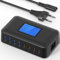 200W Chargeur USB C Multiple, 8 Ports USB C Chargeur Rapide PD 65W, Station de Charge USB avec écran LCD, Adaptateur de Charge pour MacBook, iPad, iPhone 16/15/14/13 Pro/Max Samsung S24/S23 - Noir