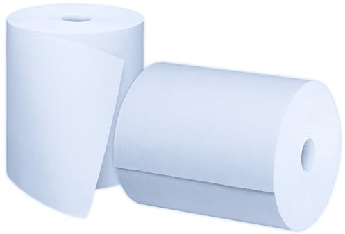 Satino Putztücher – 2 Rollen / 2-lagig – 3.000 Blatt / 1050 m – 23 x 35 cm - Made in Germany – reißfest, saugstark & ergiebig – Werkstatt Papierrolle - 100% Recyclingpapier – blaue Reinigungstücher