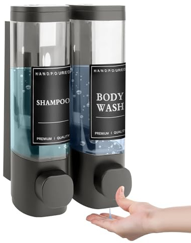 Soap Dispenser, Bathroom Shampoo and Conditioner Dispenser Wall Mounted