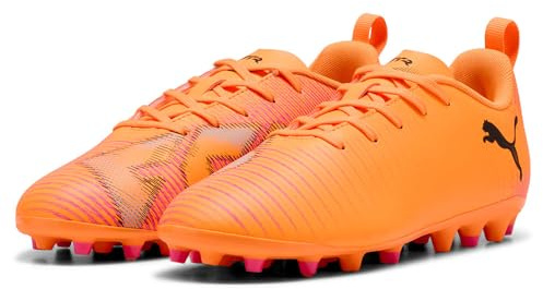 PUMA Future 8 Play MG JR Soccer Shoe, Heat Fire Black-Ravish, 45.5 EU, Heat Fire PUMA Black Ravish, 30 EU