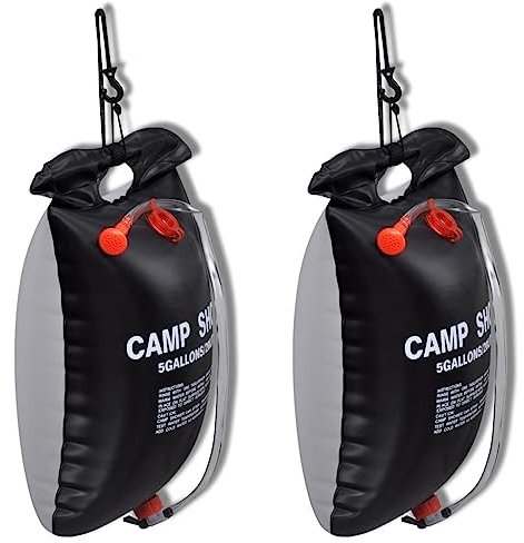 UJCHVHN Home Garden,Camp Shower Solar Shower Outdoor Bath 20 L 2 pcs