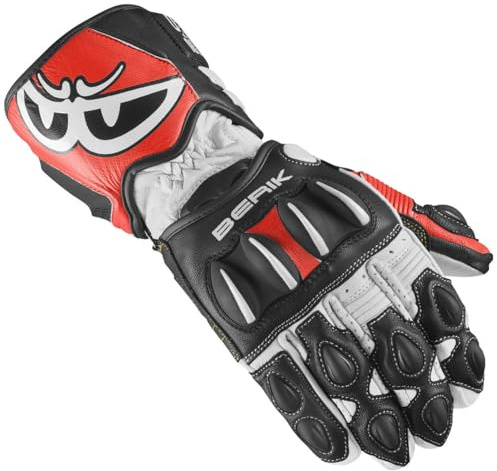 Berik Thunar Evo Motorradhandschuhe, schwarz/weiß/neon-rot, 3XL