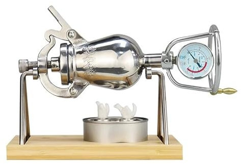 Chinesische Popcornmaschine, Alte Retro-Popcornmaschinen Mit Doppeldruckventil, Gourmet-Getreidemaschine Mit Handkurbel Aus 304 Edelstahl, Kleines Mini-Küchengerät, Für Partys Zu Hause
