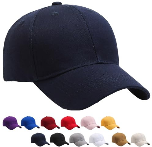 YOUYIKE Baseballkappe für Herren und Damen, Premium Baseball Cap, 100% Baumwolle, Verstellbar Schildmütze, Damen und Herren Kappe, Einheitsgröße, Outdoor Running Freizeit Basecap