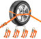 GEARMONSTER 4 x Spanngurt für Autotransport, 3M, 35mm Radsicherungsgurt, 2.000 daN, Auto Transport Zurrgurt Ratschengurt mit Haken zur Radsicherung auf Trailer Anhänger, PKW, KFZ, Transporter