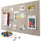 Filz Pinnwand, 60 x 40cm Große Korkplatte mit 35 Bunte Nägel, 0.9cm Dick Dekorative Selbstklebend Bulletin Board, Dunkel Kamel Wanddekoration Foto-Display-Tafel für Wände in der Schule, zu Hause