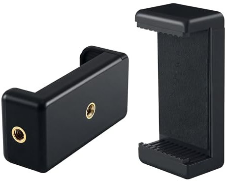 BOULESENM 2 PCS Support Telephone Pince,Adaptateur Trépied Smartphone,Pince Réglable,Support Telephone Trepied,pour Smartphone, Perche à Selfie