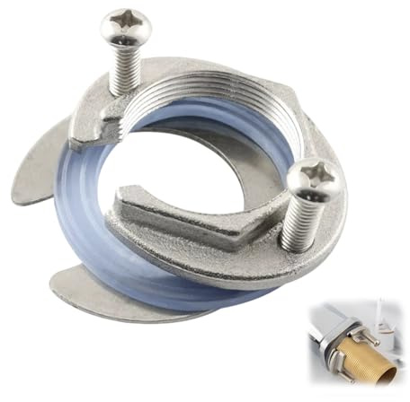 Stainless Steel Faucet Fixing Nut Kit, Single Hole Faucet Fixing Piece, 31mm Tap Nut Mounting Connector, Anti-Loosening Adapter for Kitchen Bathroom Basins Hot & Cold Water Tap Replacement Parts (Silv