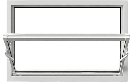 Framex Finestra in PVC, a Ribalta e a Battente, Bianca, 100 x 60 cm (1000 x 600 mm), Vetro Singolo – Finestra in PVC con funzione di Ribalta e a Battente, per ventilazione, scantinati