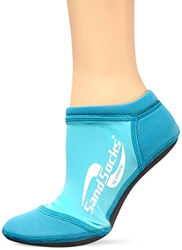 Sand-Socks Sprites Damen & Herren by Vincere – Sport & Spaß: Kurze Strand-Socken für Sand & Wasser – Beachvolleyball Socken ohne Wund-Reibung – Unisex Low-Cut Neoprensocken – Marine Blau I 36.5-39 (S)