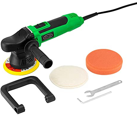 HOFFTECH Car Polisher - 240-6400 rpm Car Buffer and Polisher (650W / Ø 125 mm Orbital Polishing Disc) Incl. Accessories