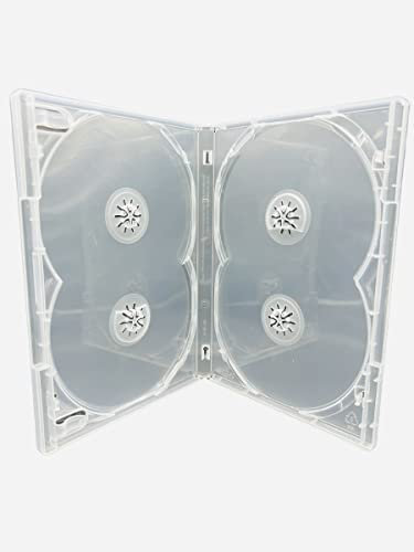 1 x Amaray Multi 4 DVD Case - 4 Way Multibox in Trasparente per contenere 4 dischi