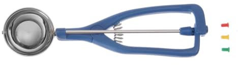 HENDI Eisportionierer Stöckel, verstärktem Glasfasernylongriff, mit Farbclips, geeignet für Geschirrspüler, Eislöffel, Eiscreme Löffel, 1/20, ø56mm, Edelstahl