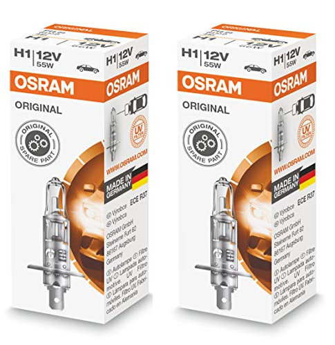 2 x H1 Halogenlampen P14.5s OSRAM 64150 CLASSIC, Silber