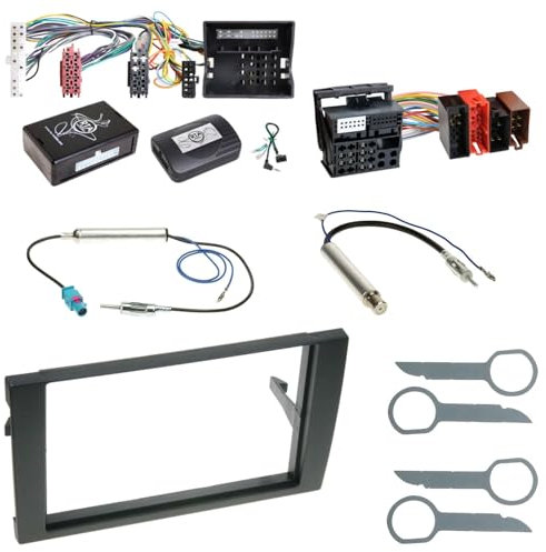 Autoradio Einbauset für Audi A4 B6 B7 Seat Exeo 2-DIN Radioblende Adapter