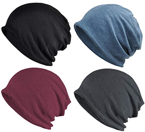 ELLEWIN Beanie-Mütze aus Baumwolle, Hip-Hop, weich, leicht, für Erwachsene, Zwergmütze, Chemo-Kappe für Männer und Frauen - - Einheitsgröße