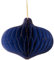 coopz Weihnachtsschmuck Weihnachtskugel Papier Anhänger Zwiebel 11 cm Christbaum Christbaumkugel, Farbe:blau