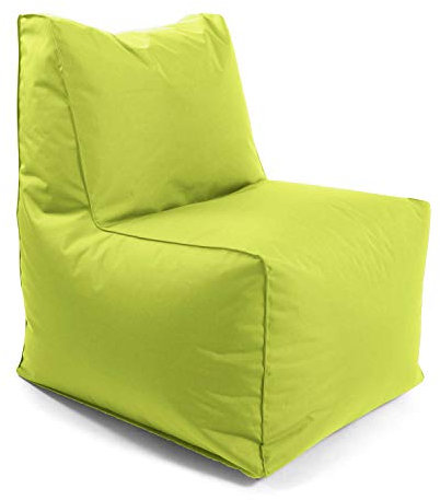 mokebo® Outdoor Sitzsack-Sessel für Balkon & Garten 'Der Ruhepol', Bean Bag mit EPS-Perlen Füllung, Sessel, Zockerstuhl, Zockersessel, Gaming Sitzsack oder Leichter Relaxsessel, Grün