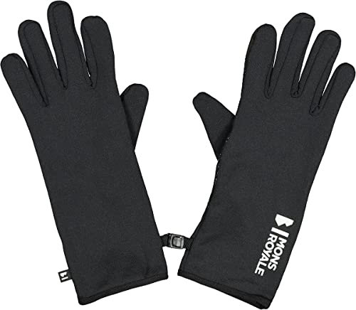 Mons Royale Amp Wool Fleece Handschuhe, Black, S
