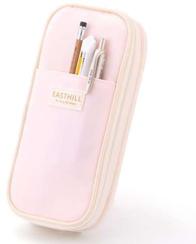 EASTHILL Federmäppchen mit großem Fassungsvermögen, großes Federmäppchen, Schreibwaren-Stifttasche für Teenager-Rosa