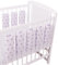 Bello24 - Universeller Babybett Gitterschutz mit Klettverschluss aus 100% Baumwolle 38x30cm (Graue Sterne, 9)