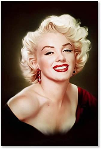 5D Diamant Painting Set FüR Erwachsene Und Kinder Marilyn Monroe 7 DIY Diamond Painting Kristall Strass Diamant Stickerei GemäLde 23.6x35.4(60x90cm) Kein Rahmen