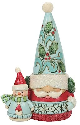 Enesco Jim Shore Heartwood Creek Winter Wonderland Zwerg und Schneemann, 13 cm, Mehrfarbig