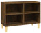 vidaXL TV Schrank mit Massivholz-Beinen Lowboard TV Möbel Tisch Board Sideboard Fernsehtisch Fernsehschrank HiFi-Schrank Räuchereiche 69,5x30x50cm