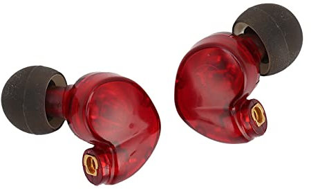 ASHATA Ersatz-Kopfhörerkopf für Shure SE215 SE315 SE535, Steckbarer, Abnehmbarer HiFi-Ohrhörerkopf, Sportkopfhörer-Ohrhörerkopf, für MMCX-Schnittstellenkabel(Rot)