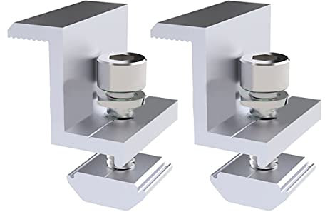2x Befestigung Balkonkraftwerk PV Photovoltaik Trapez Schiene Endklemme 30mm,Trapezdach Sandwichdach Halterung Blechdach