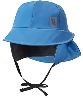 Reima Kinder Regenhut Rainy, wasserdichte Kopfbedeckung mit Ohrenschützer und Reflektoren, Unisex Regenbekleidung für Mädchen und Jungen Denim Blue 50